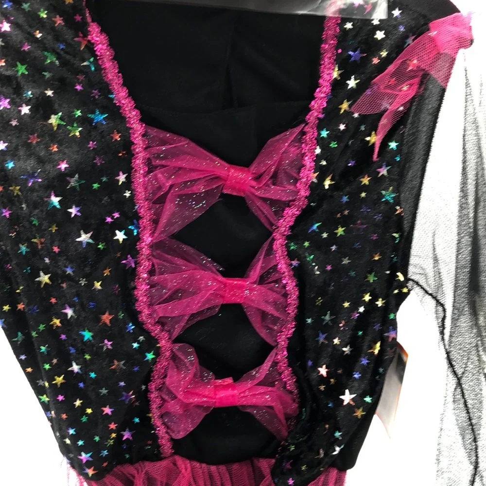 ** FREE W/PURCHASE ‎ Girls STARRY WITCH Dress-Up Costume Large 10+ age - Picture 3 of 8